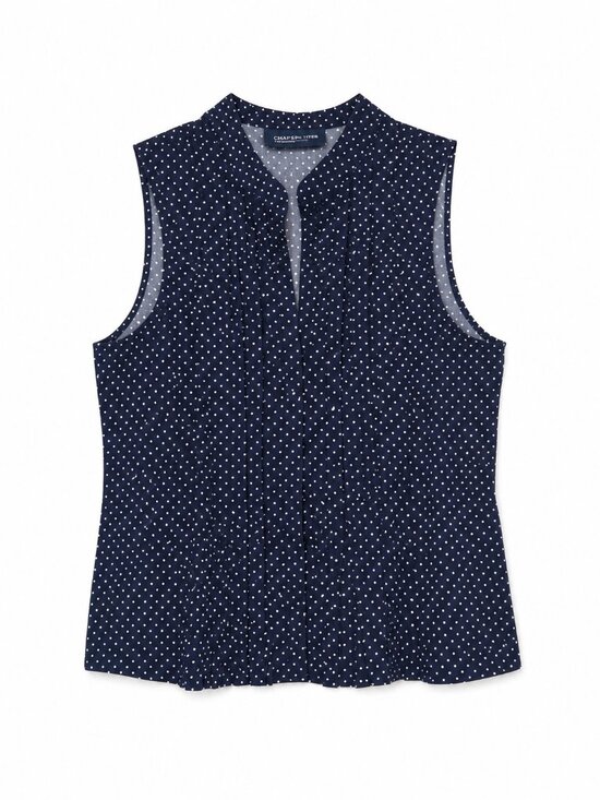 Jones New York Tops - JONES NEW YORK Navy & White Polka Dot Tank